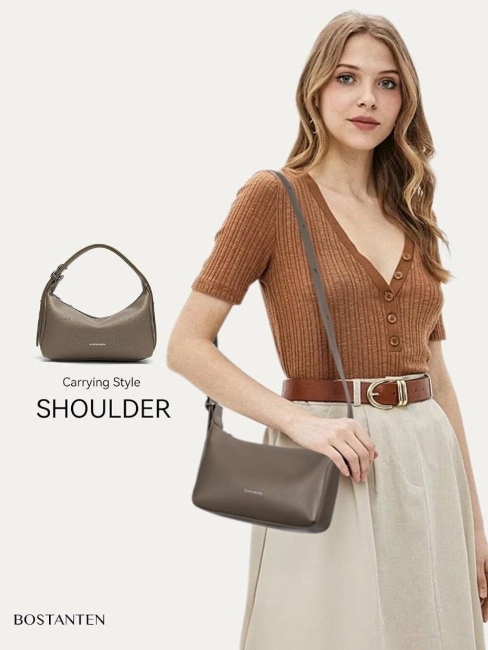 Small Black Purse for Women, Vegan Leather Handbag
